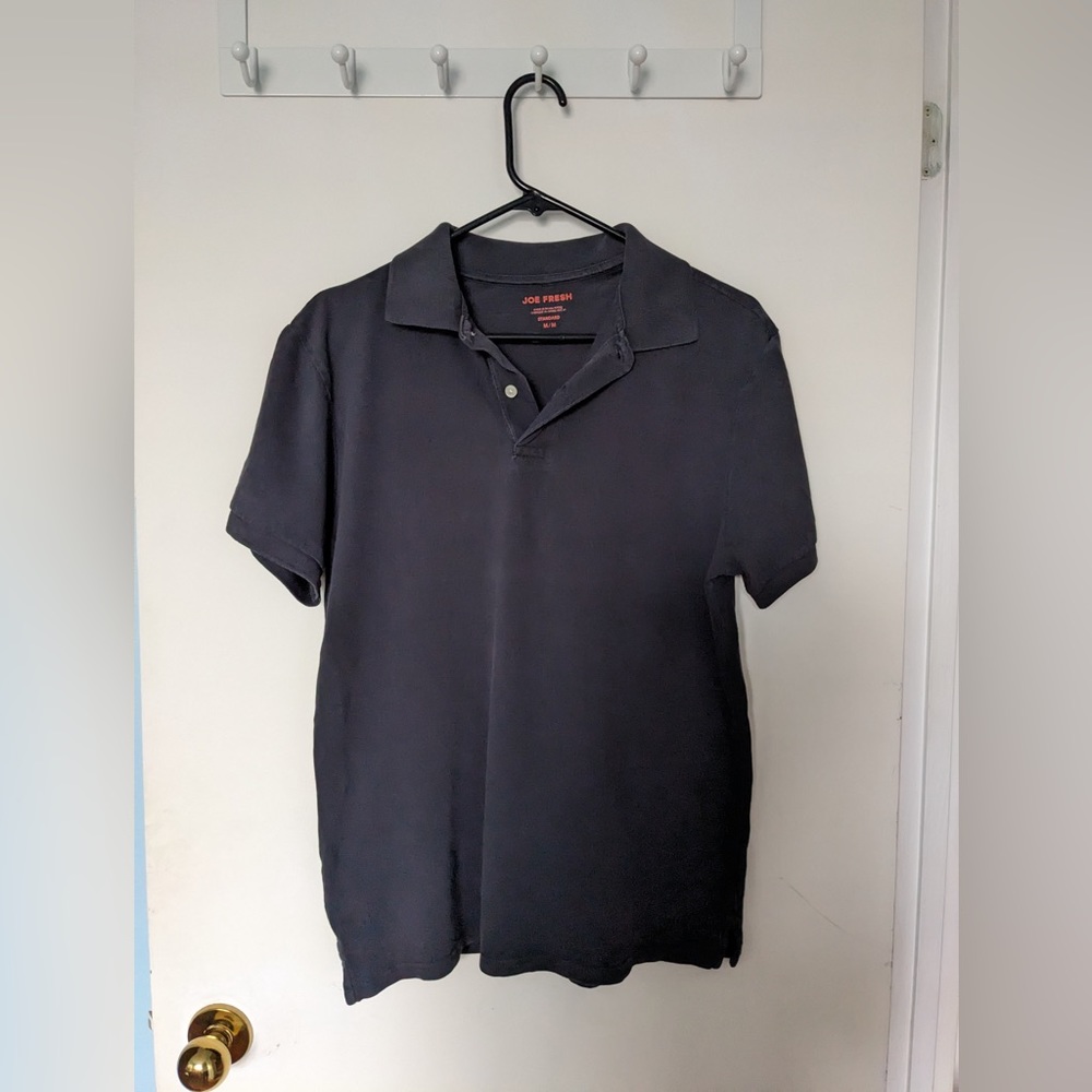 Joe fresh black polos shirt size medium